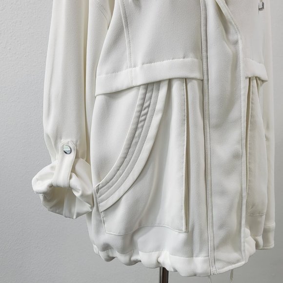 KENSIE crepe blouson jacket Sz S - Picture 3 of 12